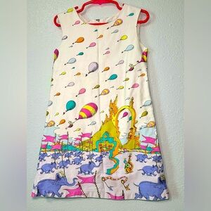 Dr. Seuss Toddler Girl "Oh The Places You'll Go" Sleeveless Shift Dress Size 5T